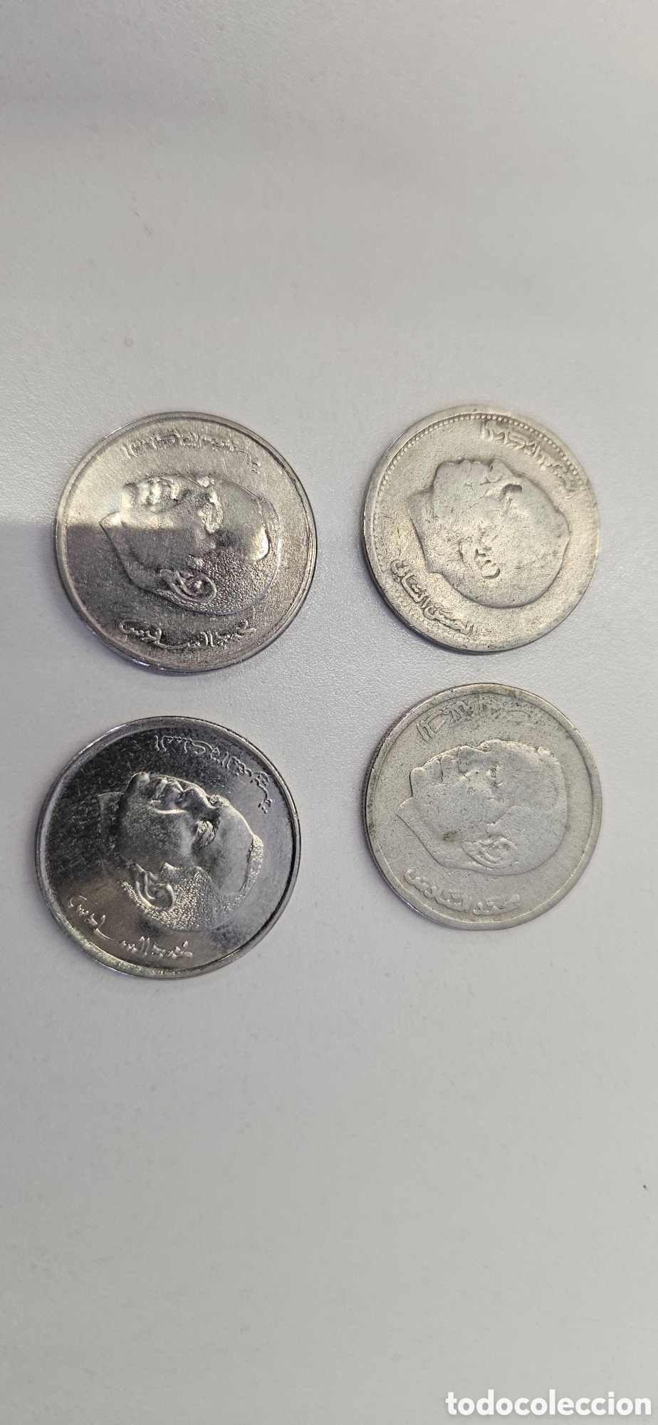 Material numism&aacute;tico: Monedas de 1 dirham rey de marruecos - Foto 1