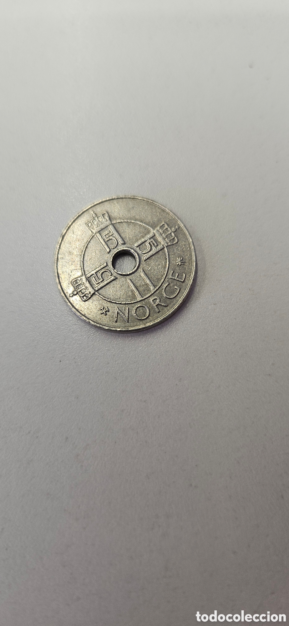Material numism&aacute;tico: Moneda de 1 Korona Noruega de 1997 - Foto 1