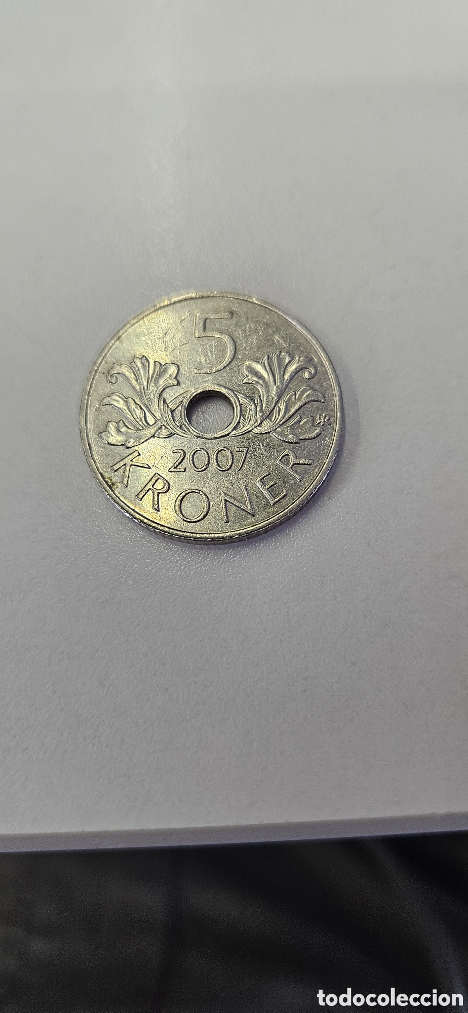 Material numism&aacute;tico: Moneda de 5 Koronas Noruega - Foto 2