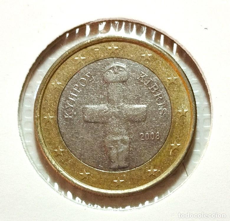 Material numism&aacute;tico: EUROPA . CHIPRE . 1 EURO 2008 . SIN CIRCULAR - Foto 1