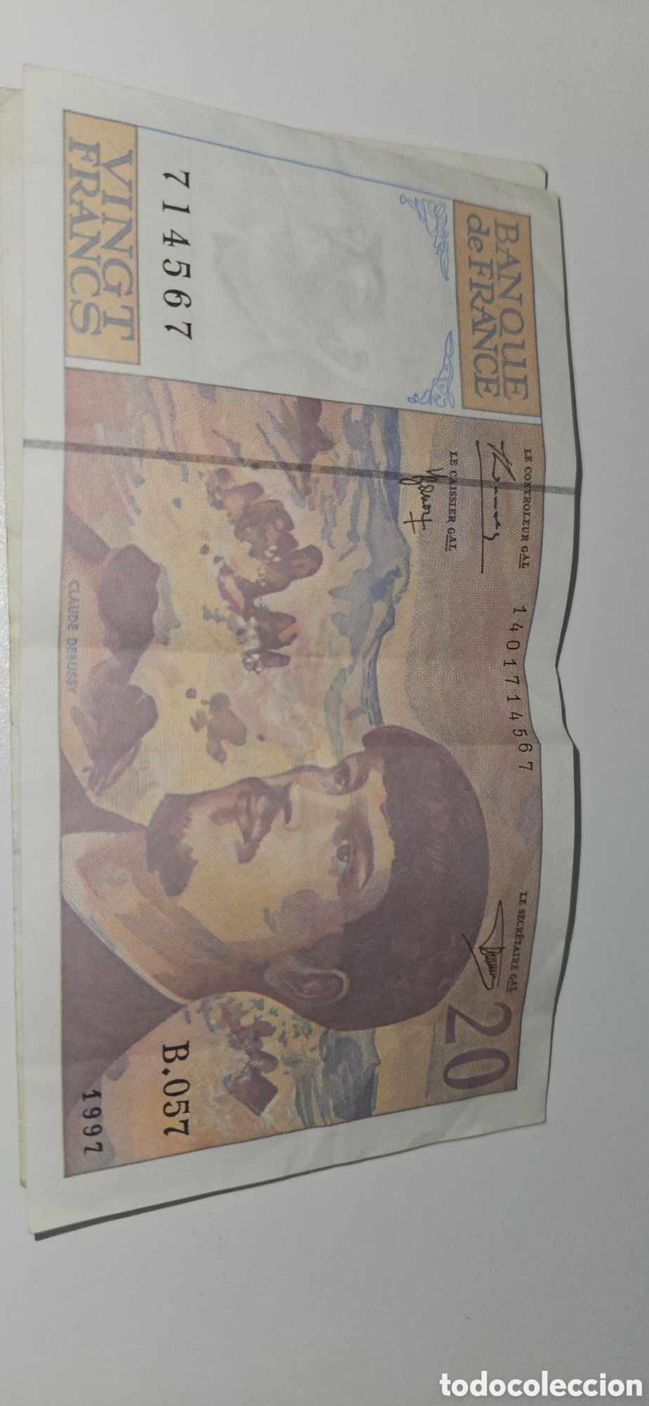 Material numism&aacute;tico: Billetes de 20 francos 1997 - Foto 1