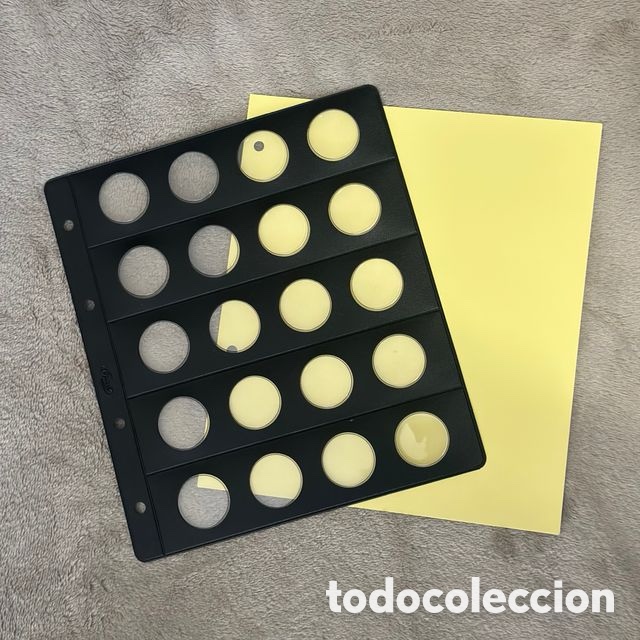 Numismatisches Material: Hoja Pardo 20 alojamientos para monedas de 2 EUROS