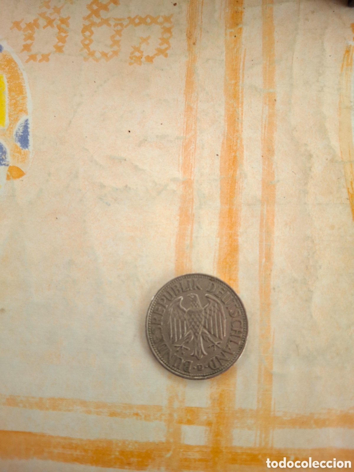 Material numism&aacute;tico: Moneda antigua un marko 1964 - Foto 2