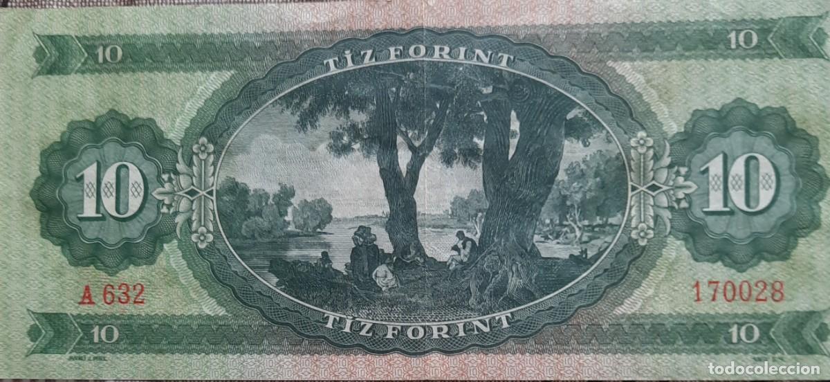 Material numism&aacute;tico: Billete de 10 FLORINES UNGAROS a&ntilde;o 1962 - Foto 2