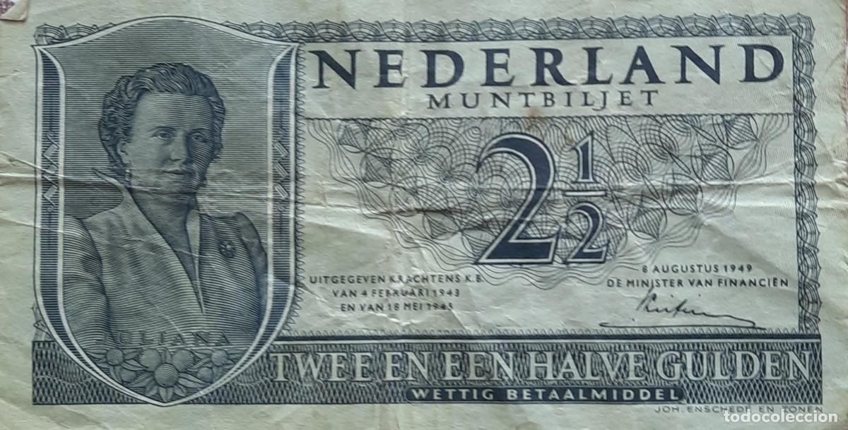Material numism&aacute;tico: Billete usado de 2 y 1/2 FLORINES HOLANDESES - Foto 1