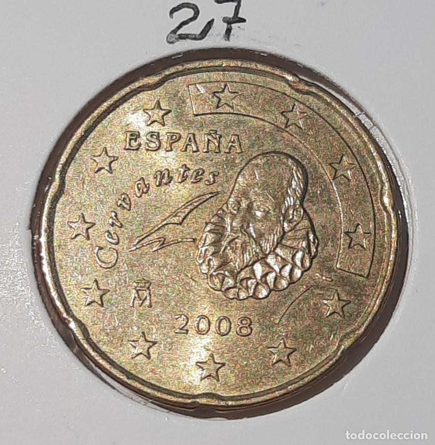 Material numism&aacute;tico: Moneda de 20 c&eacute;ntimos de euro a&ntilde;o 2008 de Espa&ntilde;a. - Foto 1