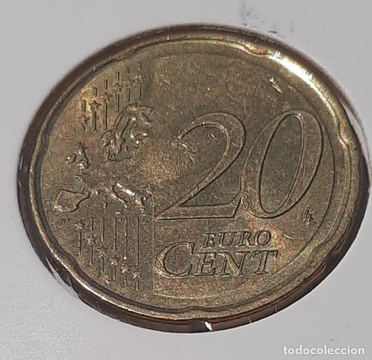 Material numism&aacute;tico: Moneda de 20 c&eacute;ntimos de euro a&ntilde;o 2008 de Espa&ntilde;a. - Foto 2