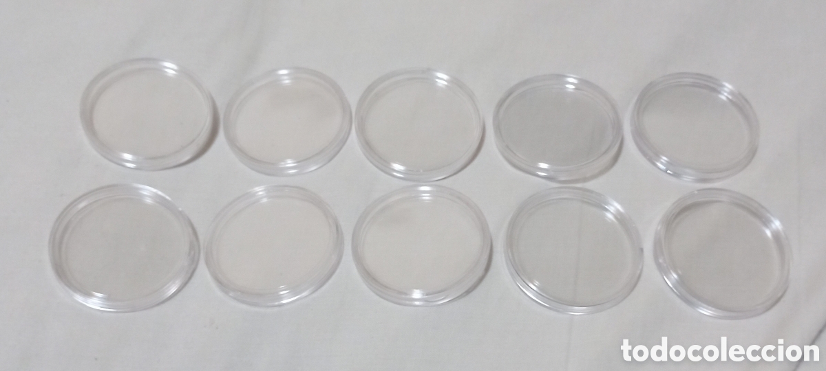 Material numism&aacute;tico: 15 C&Aacute;PSULAS o fundas para monedas de 4 cm - Foto 1