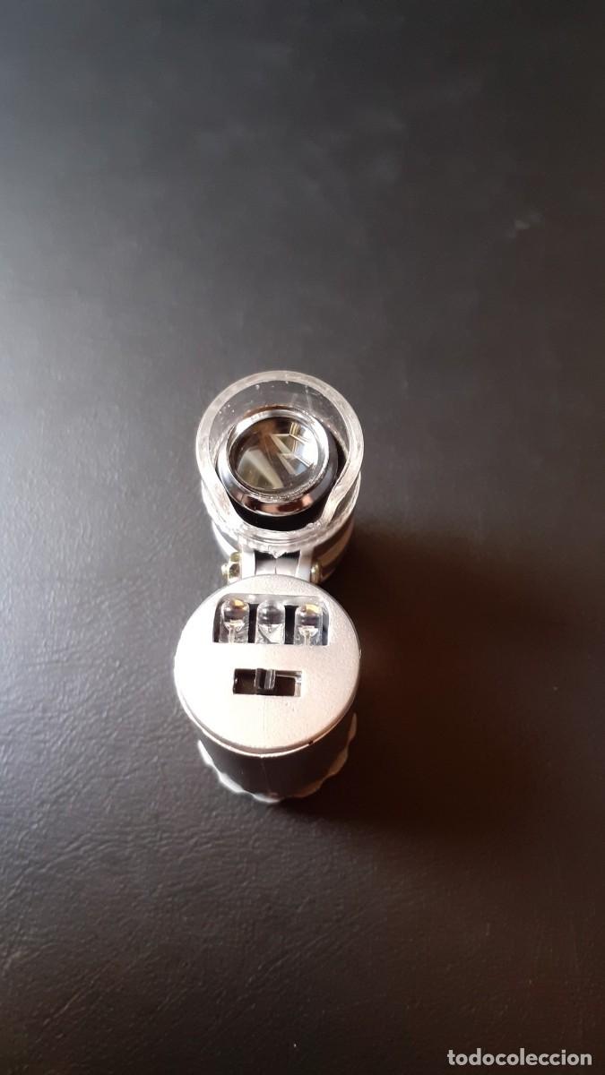 Material numism&aacute;tico: Mini Microscopio de Bolsillo con Luz LED y UV 60X - Foto 5