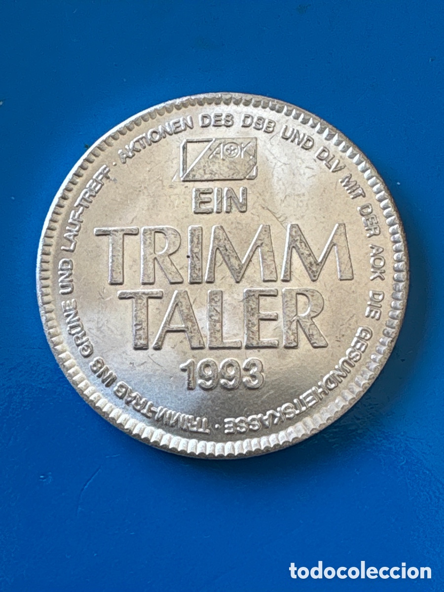 Material numism&aacute;tico: Moneda, medalla Trimm Taler 1993 (A1) - Foto 2