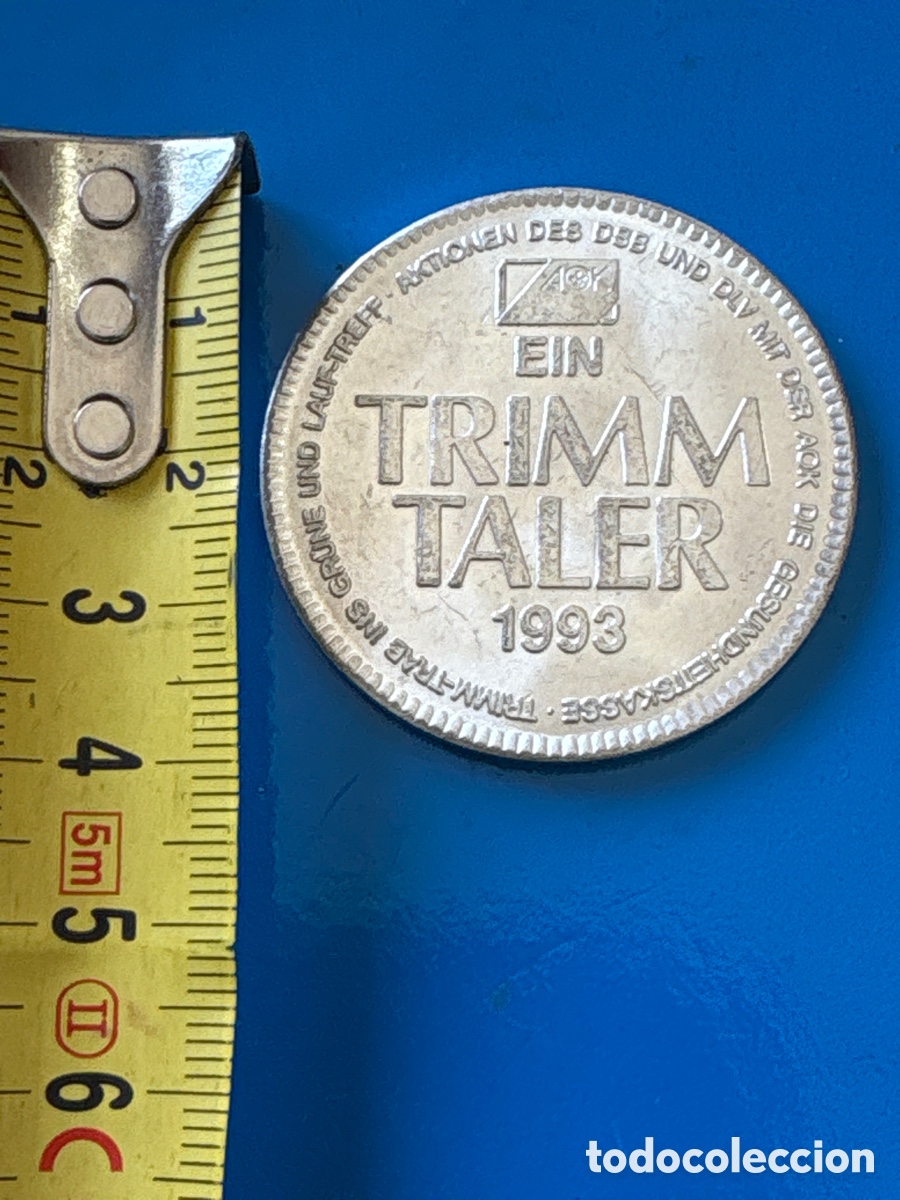 Material numism&aacute;tico: Moneda, medalla Trimm Taler 1993 (A1) - Foto 3