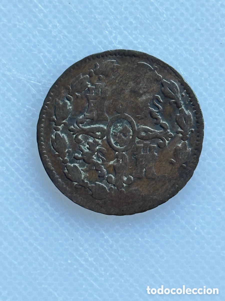 Material numism&aacute;tico: Moneda hist&oacute;rica 4 Maravedis Espa&ntilde;a - Foto 2