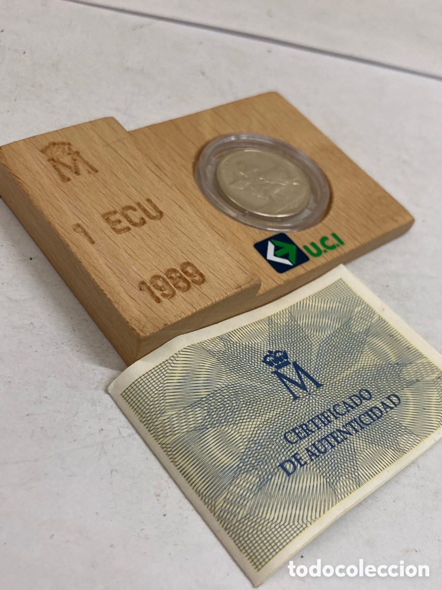 Material numism&aacute;tico: Moneda de plata 1 Ecu 1989 /xy15 - Foto 3