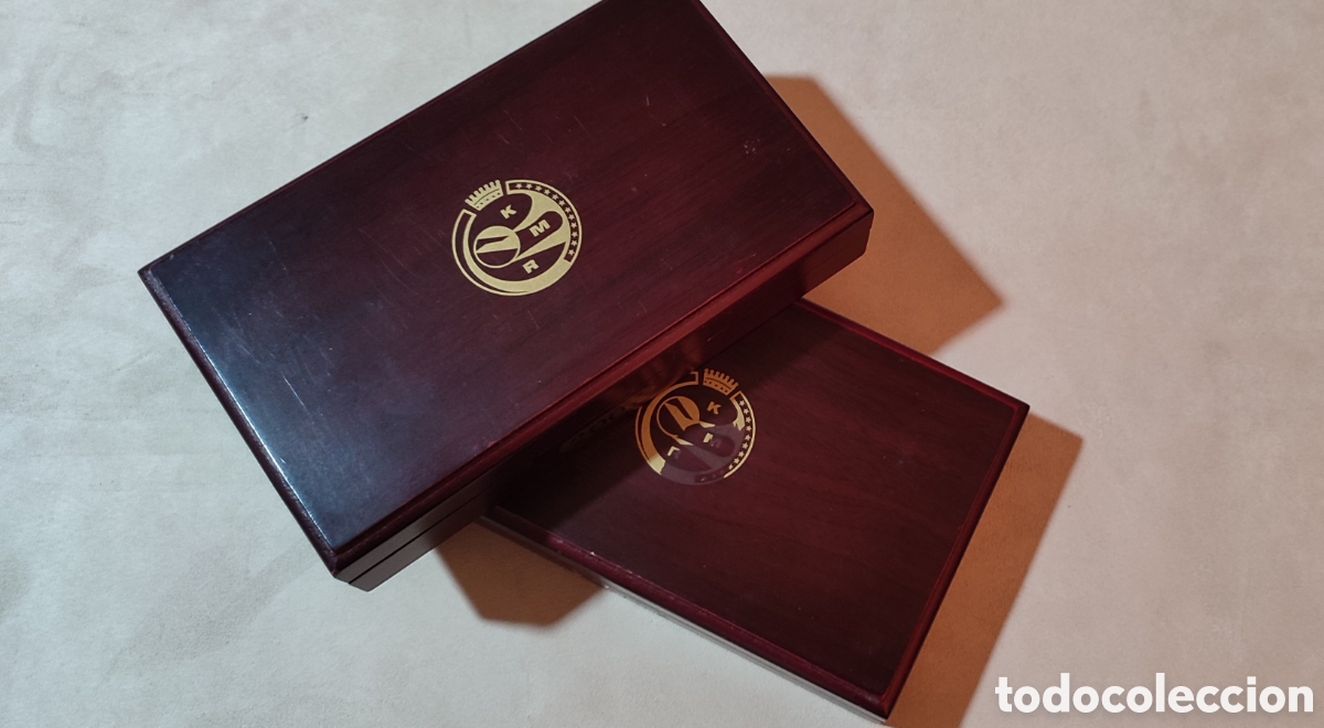 Material numism&aacute;tico: Estuche para monedas de madera - Foto 1