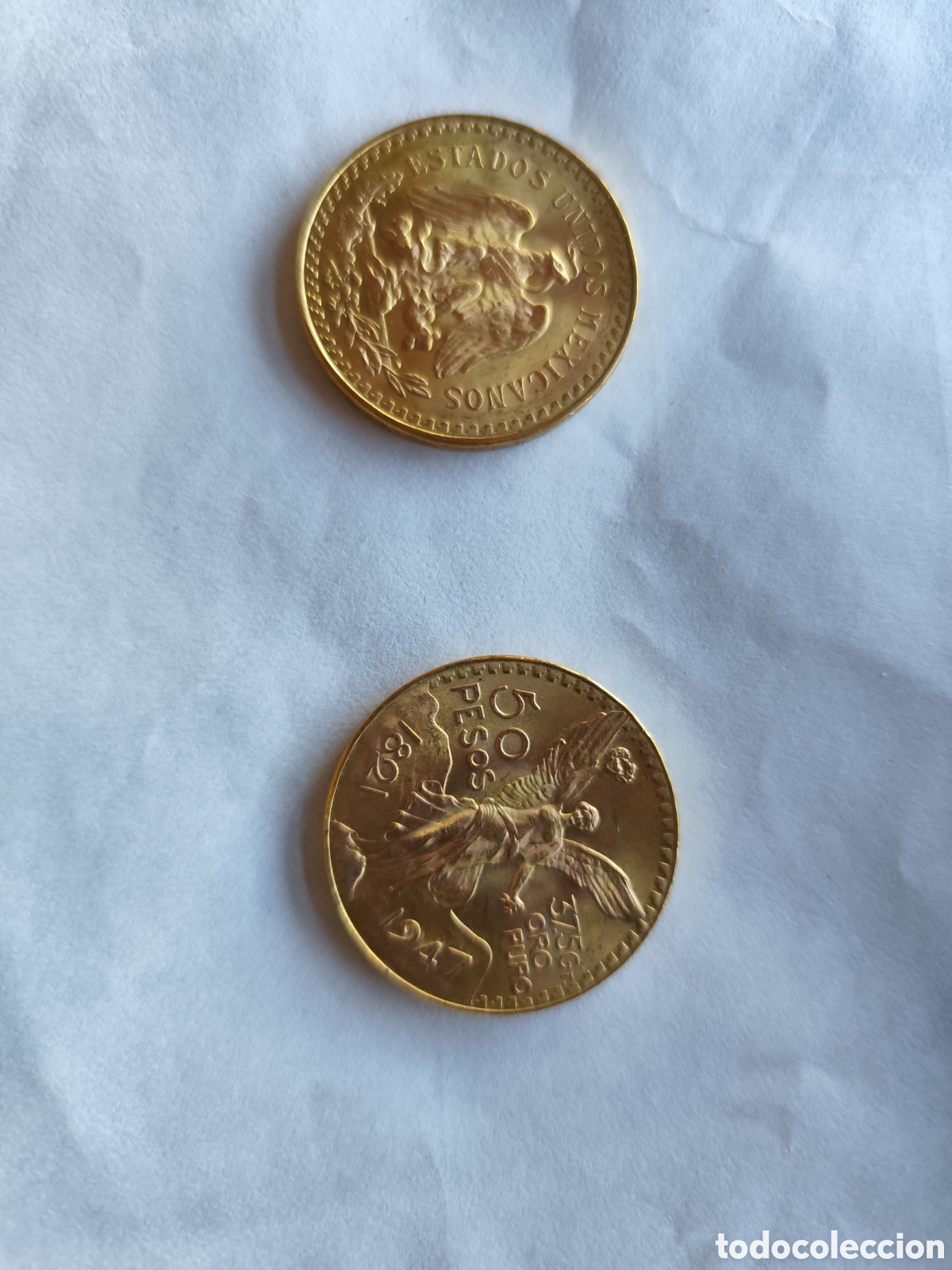 Material numism&aacute;tico: Moneda de 50 pesos mexicanos de oro - Foto 1
