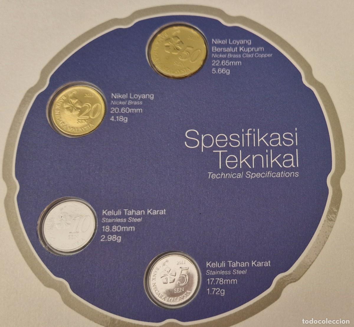 Material numism&aacute;tico: Set de monedas Malasia Duit Syiling - Foto 3