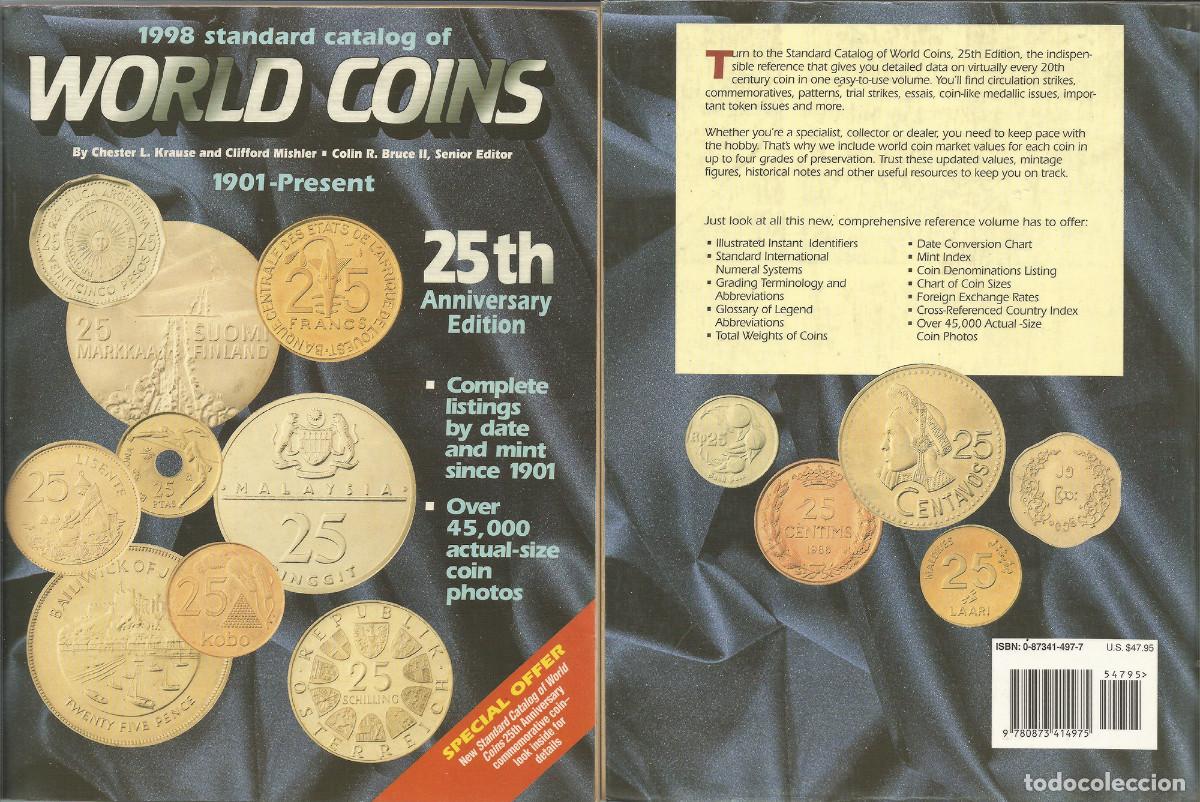 Material numism&aacute;tico: CATALOGO WORLD COINS - KRAUSE - EDICION 1998 - Foto 1