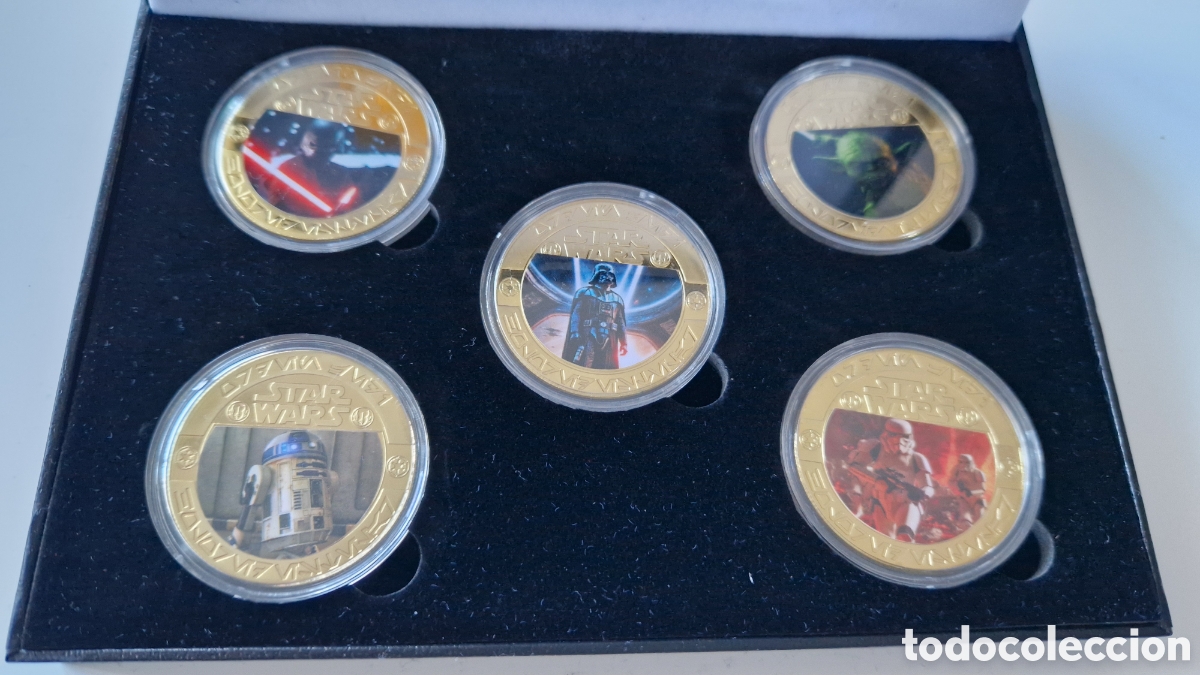 Material numism&aacute;tico: Star wars: monedas conmemorativas - Foto 1