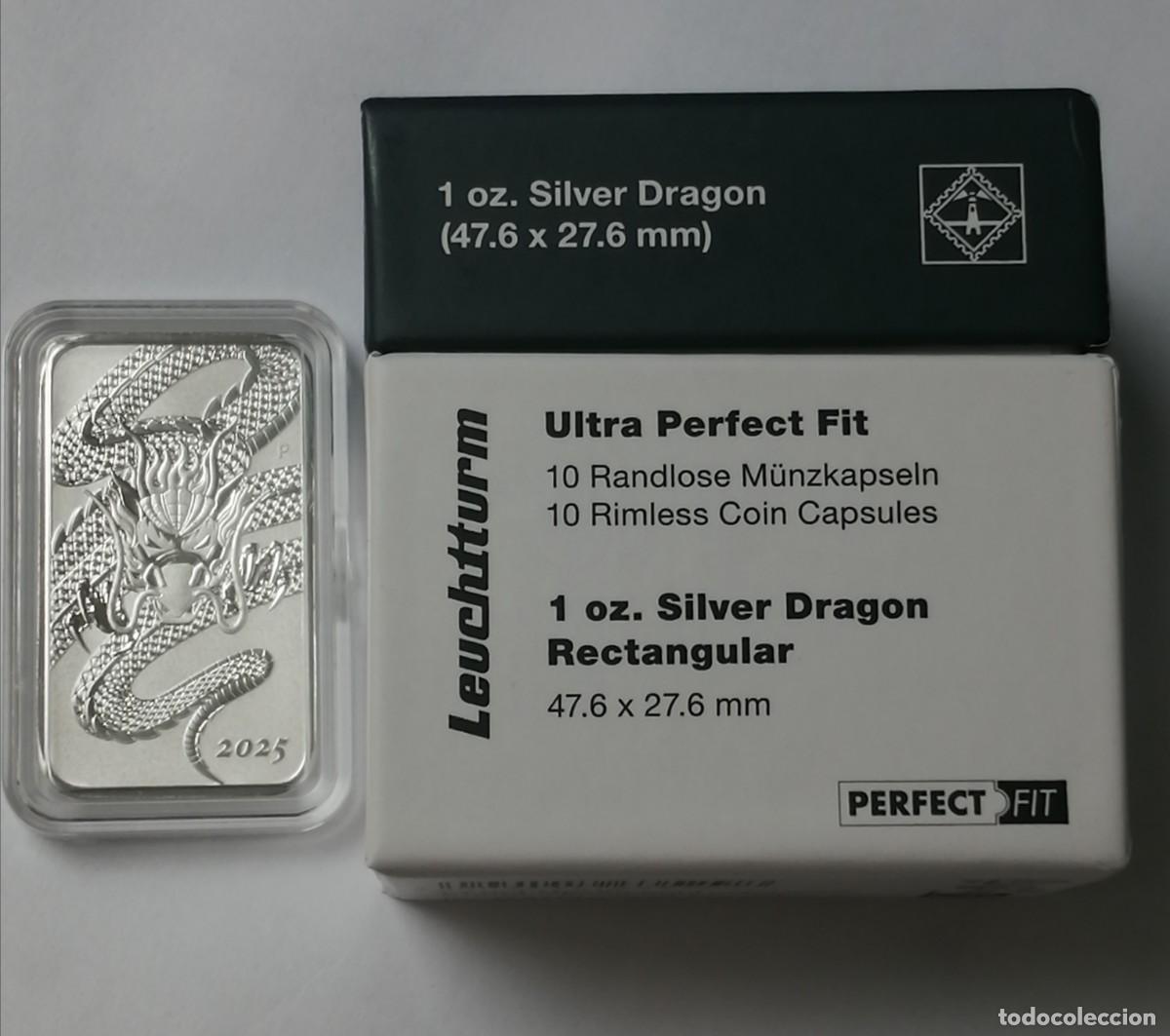Material numism&aacute;tico: PACK 10 C&Aacute;PSULAS LEUCHTTURM ONZA DRAG&Oacute;N - Foto 2
