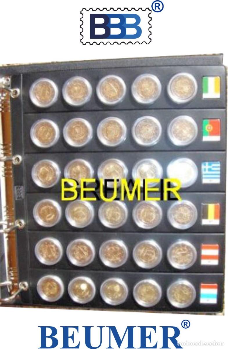 Material numism&aacute;tico: Hoja BBB BEUMER; especial. RIGIDA.Con solapa de cierre. Interior Bandeja flocada. - Foto 17