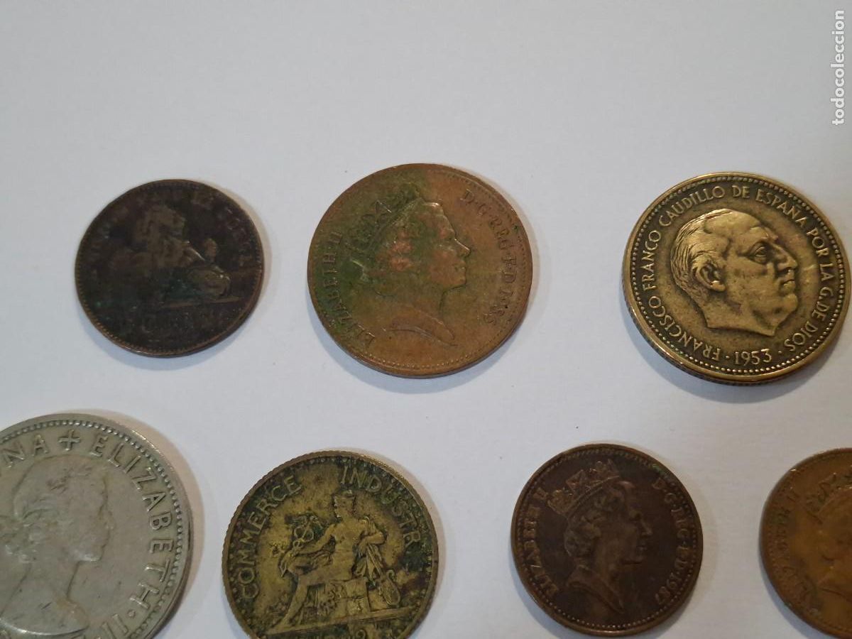 Material numism&aacute;tico: Lote monedas 14 unidades. - Foto 2