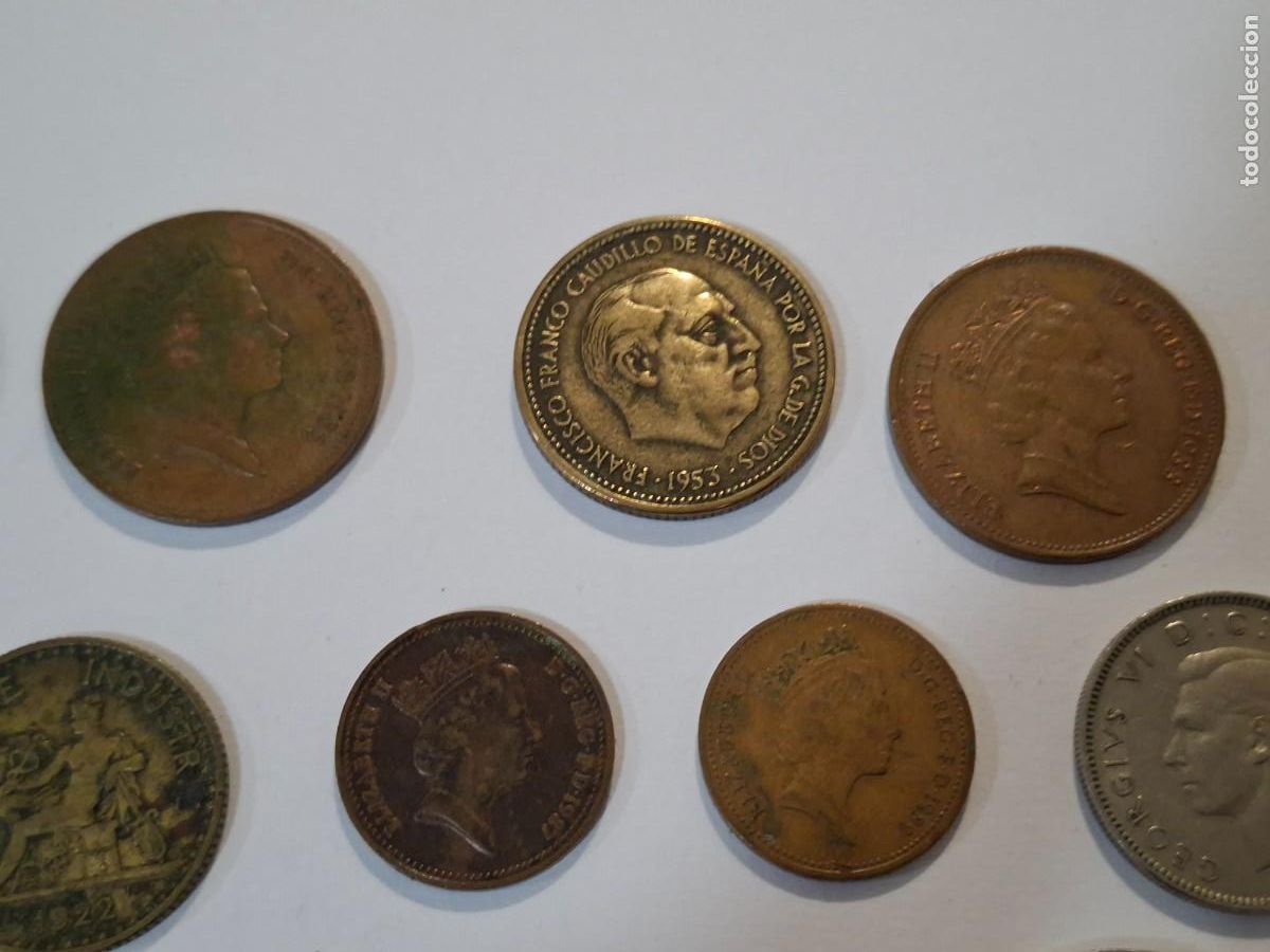 Material numism&aacute;tico: Lote monedas 14 unidades. - Foto 3