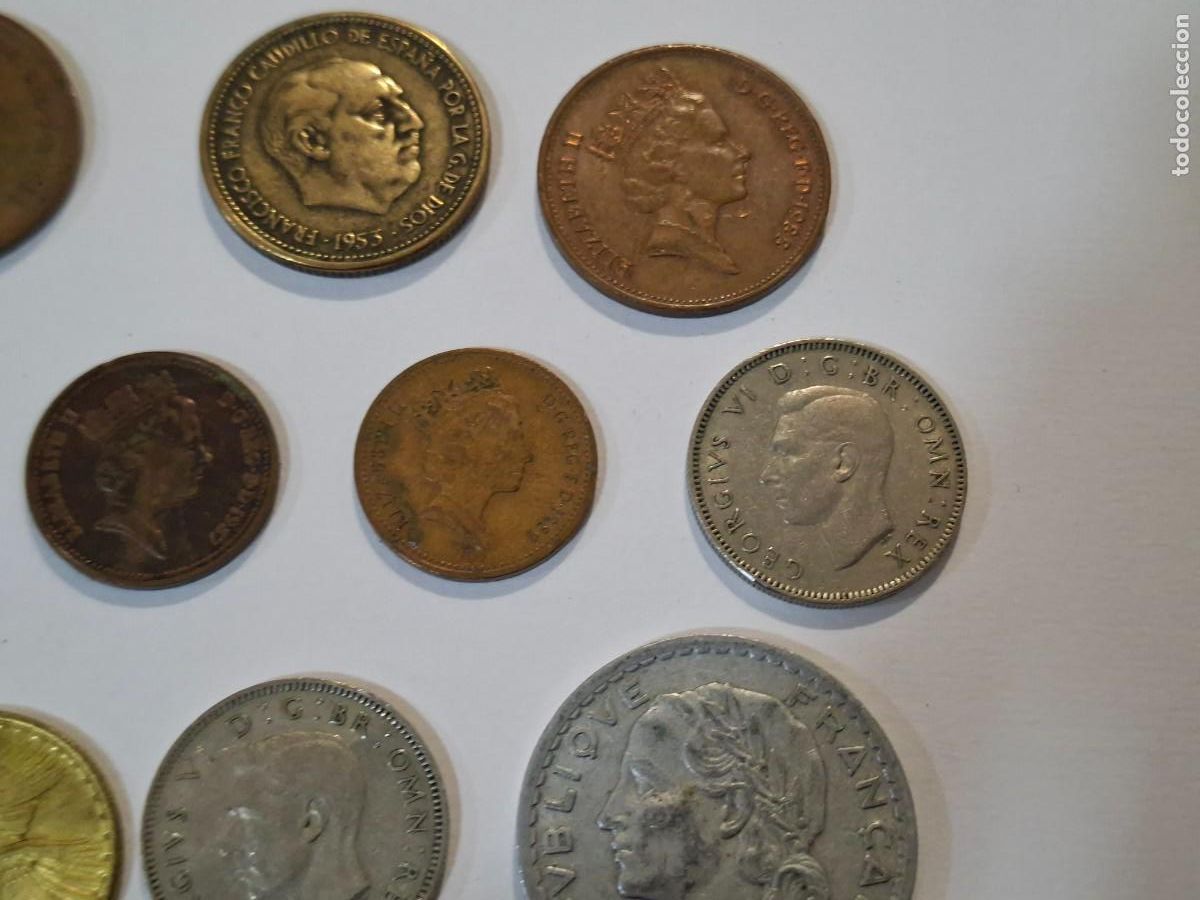 Material numism&aacute;tico: Lote monedas 14 unidades. - Foto 4