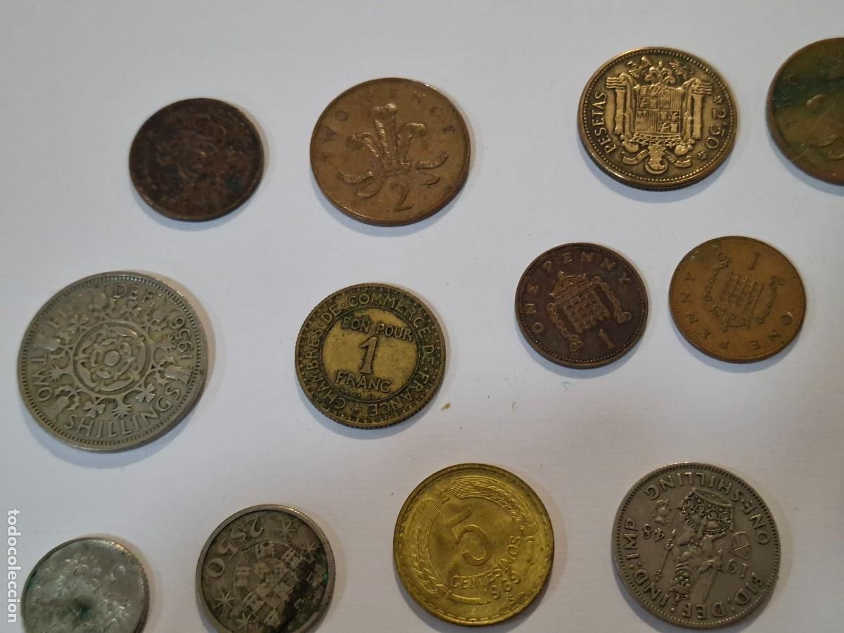 Material numism&aacute;tico: Lote monedas 14 unidades. - Foto 11