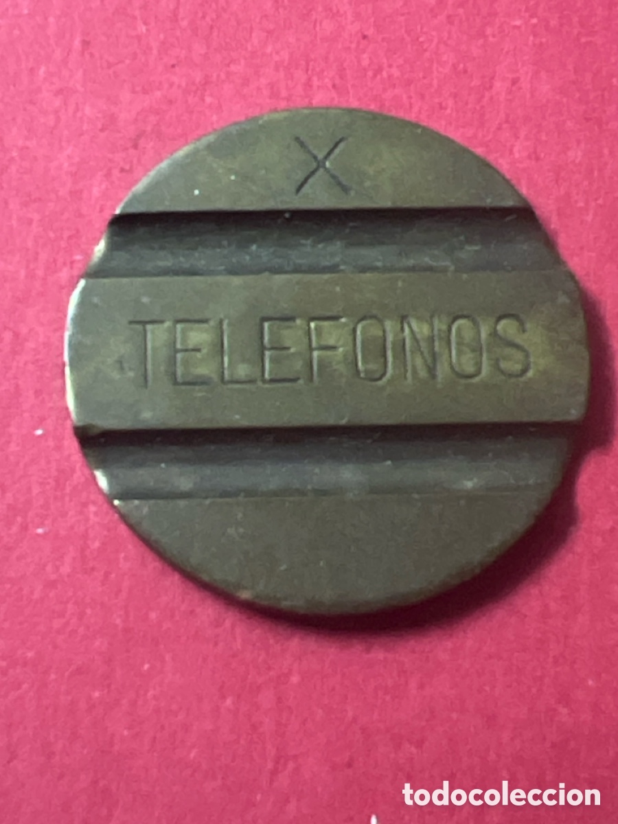 Material numism&aacute;tico: X1218. Antigua Ficha Telef&oacute;nica - Foto 1