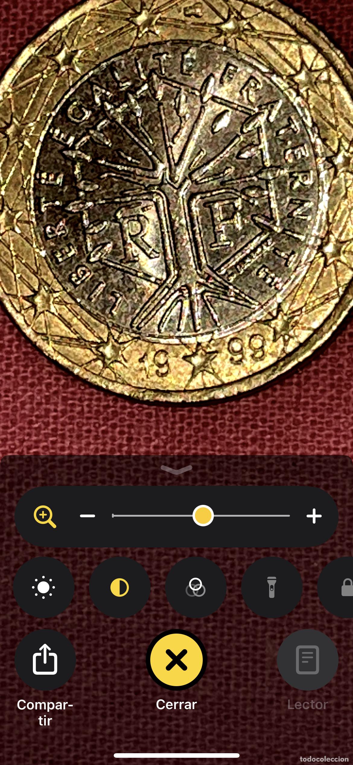 Material numism&aacute;tico: Moneda de 1 euro Francia 1999 - Foto 1