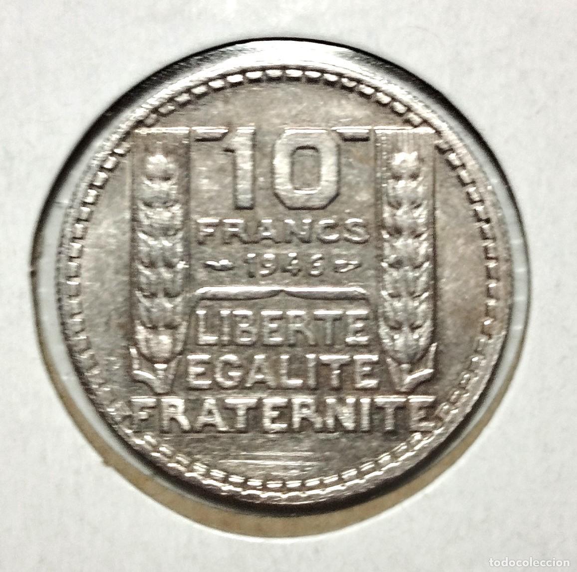 Material numism&aacute;tico: EUROPA . FRANCIA . 10 FRANCOS 1946 - Foto 2