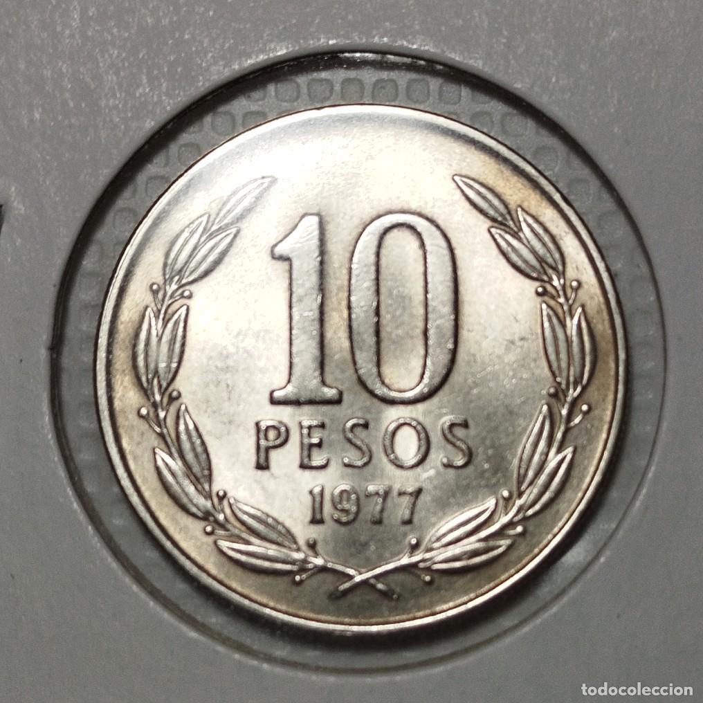 Material numism&aacute;tico: AMERICA . CHILE . 10 PESOS 1977 . SIN CIRCULAR - Foto 2