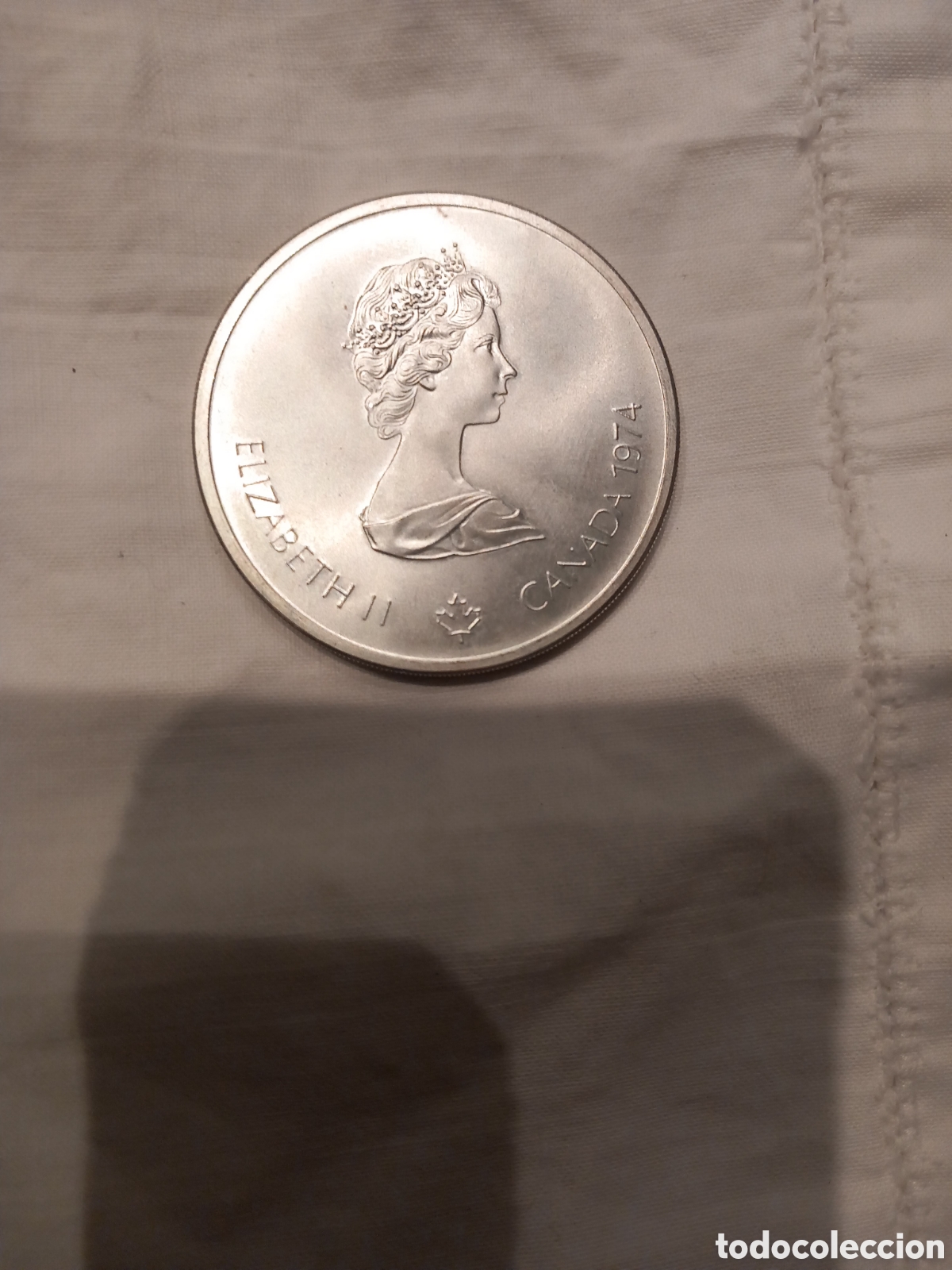 Material numism&aacute;tico: Moneda de plata Montreal 1974 - Foto 2