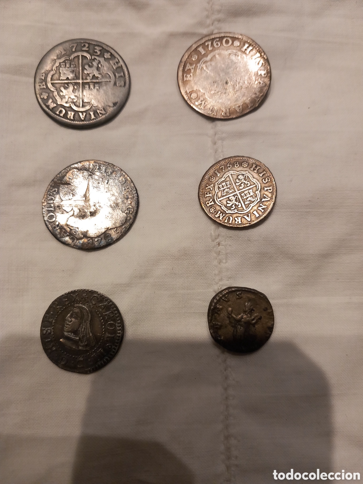 Material numism&aacute;tico: Lote 6 monedas antiguas de plata - Foto 2