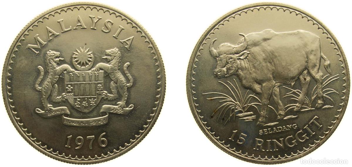 Material numism&aacute;tico: Malaysia Federal elective constitutional monarchy 1976 15 Ringgit - Agong VI (Conservation) Silver - Foto 1