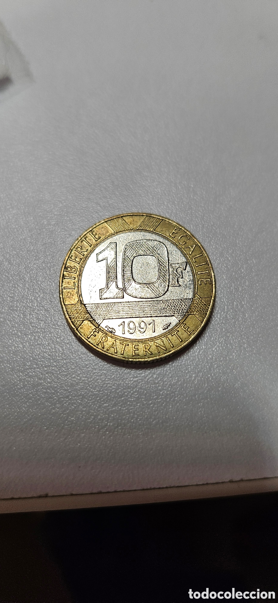 Material numism&aacute;tico: Moneda 10 francos franceses 1991 - Foto 1