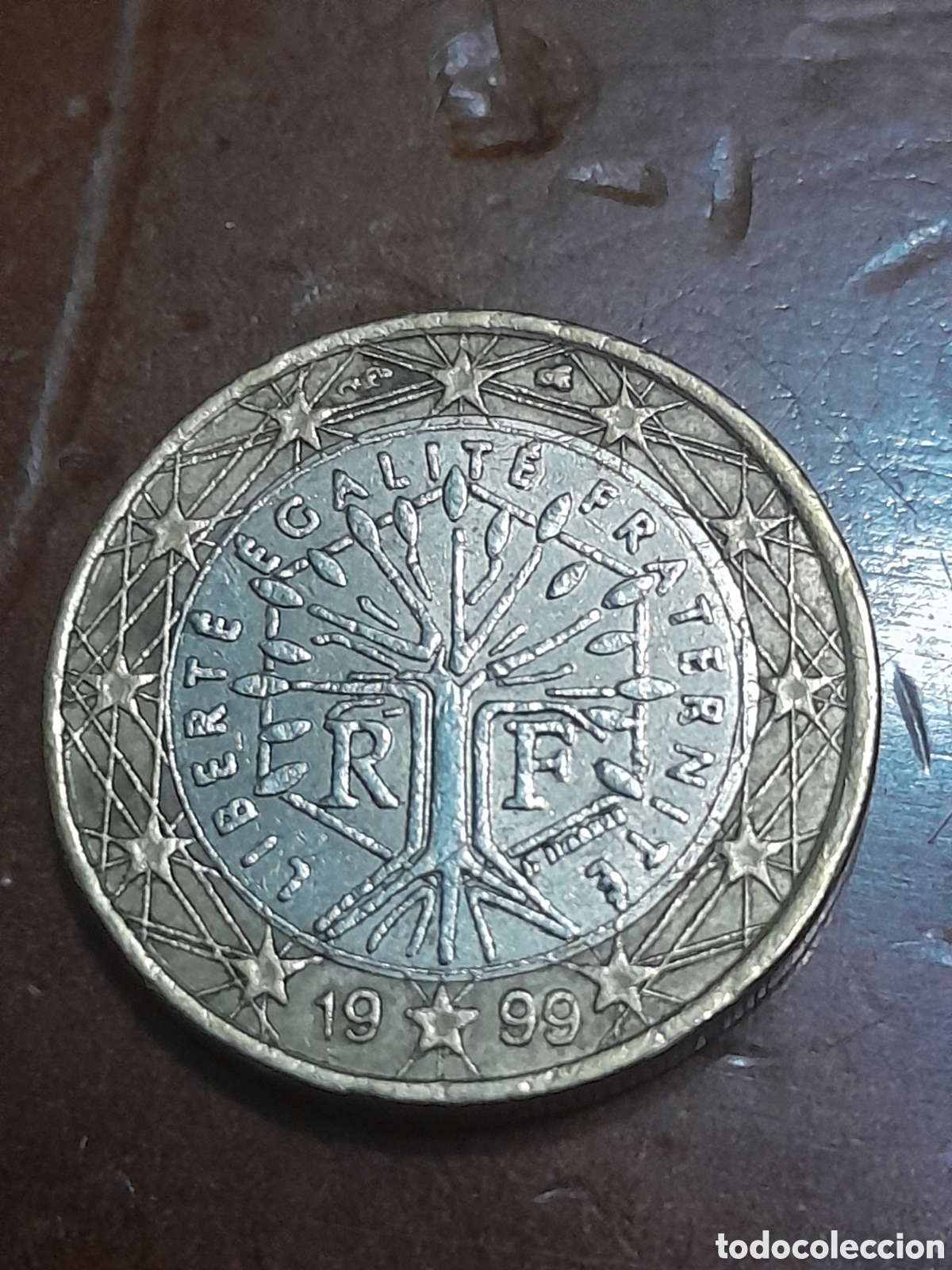 Material numism&aacute;tico: Moneda 1euro francia 1999 - Foto 1