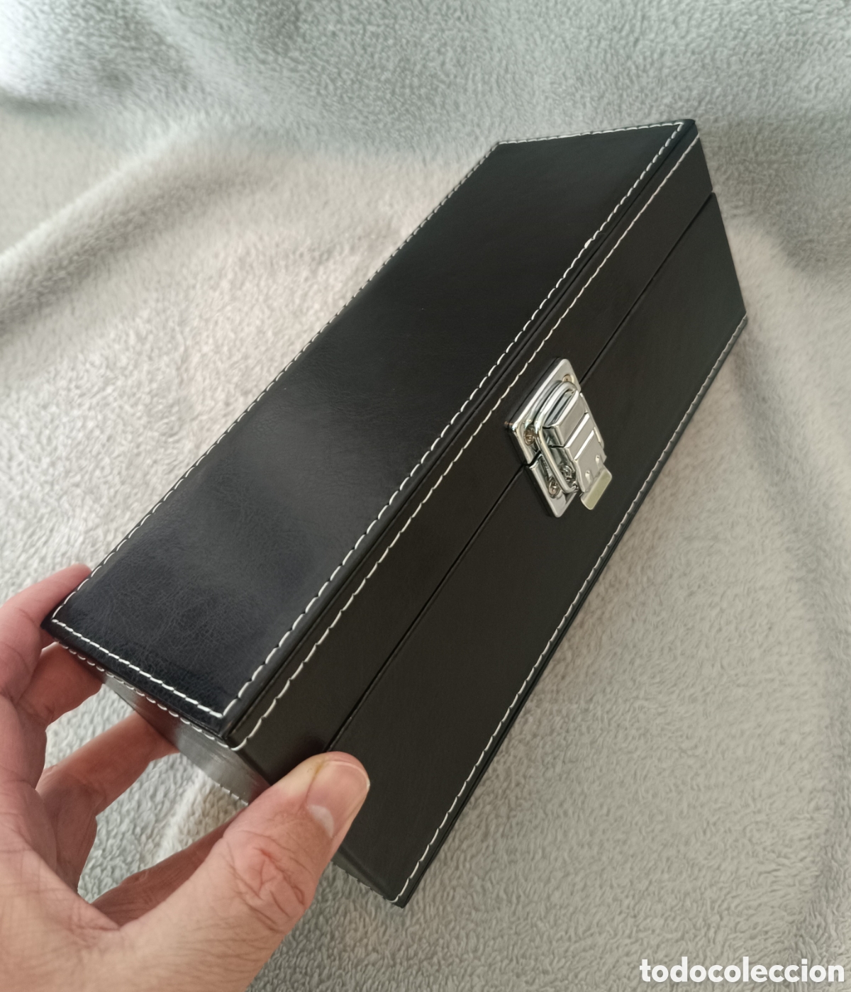 Material numism&aacute;tico: Caja cuero para monedas capuslas PCGS. NUEVA - Foto 3