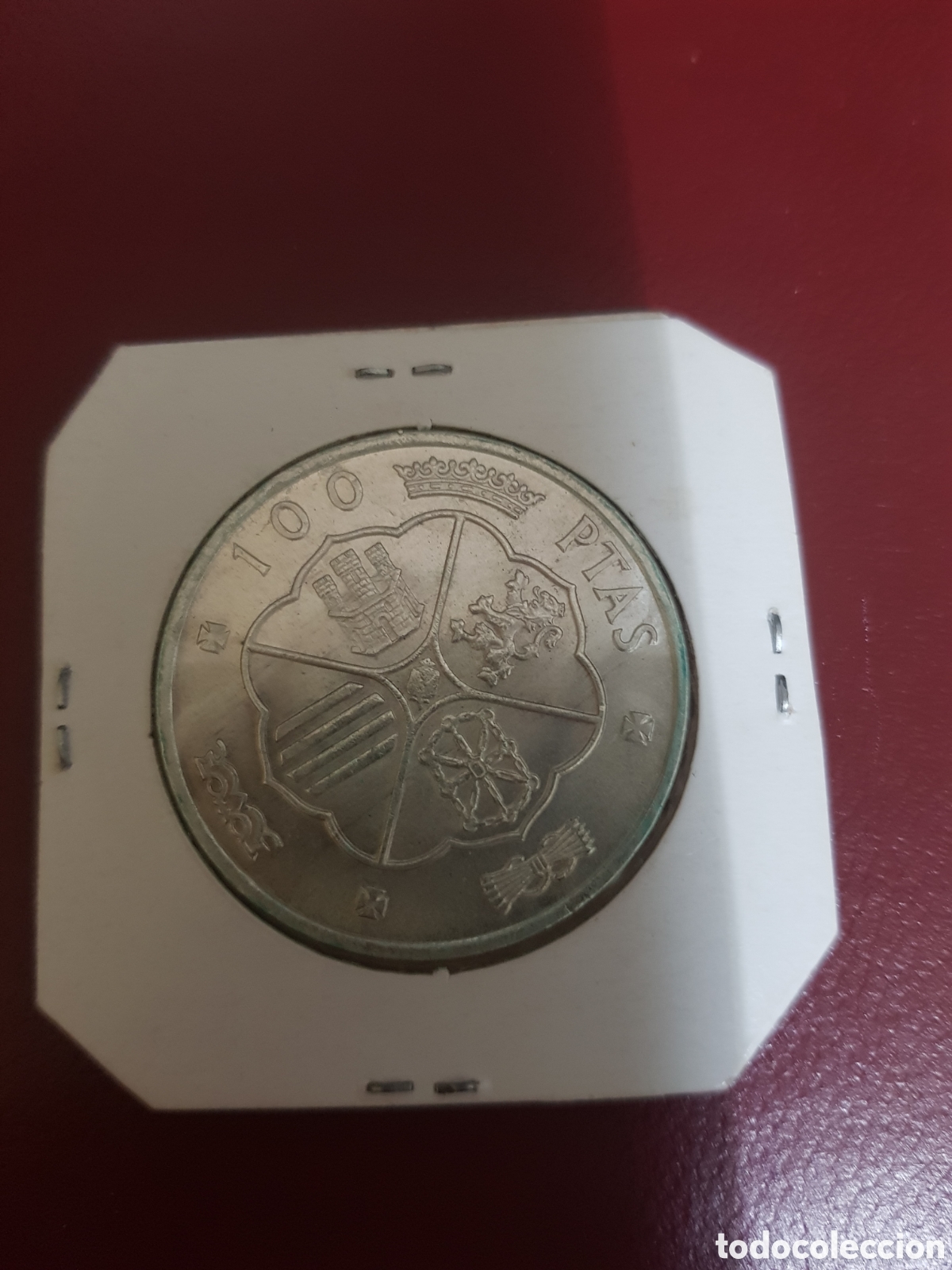 Material numism&aacute;tico: Moneda de plata 100 psta.Franco 1966 - Foto 2