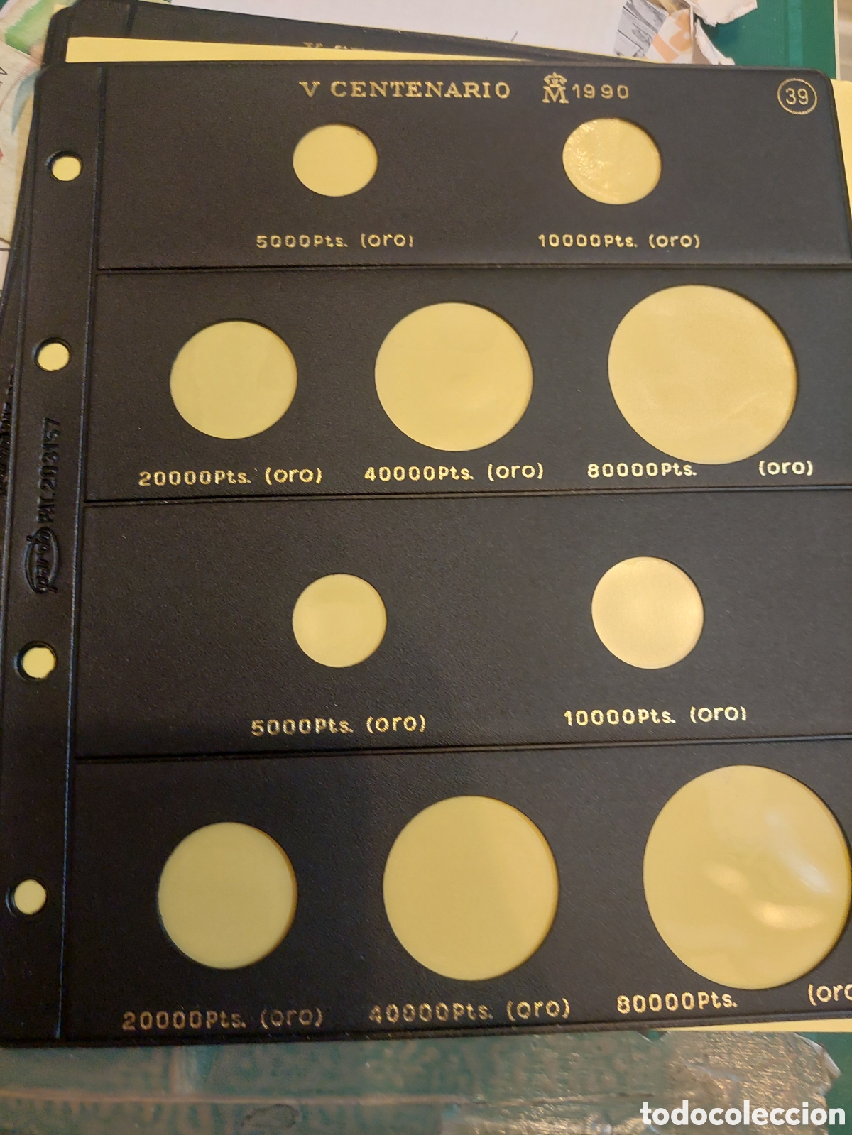 Material numism&aacute;tico: 39 V centenario pardo 1990 oro - Foto 1