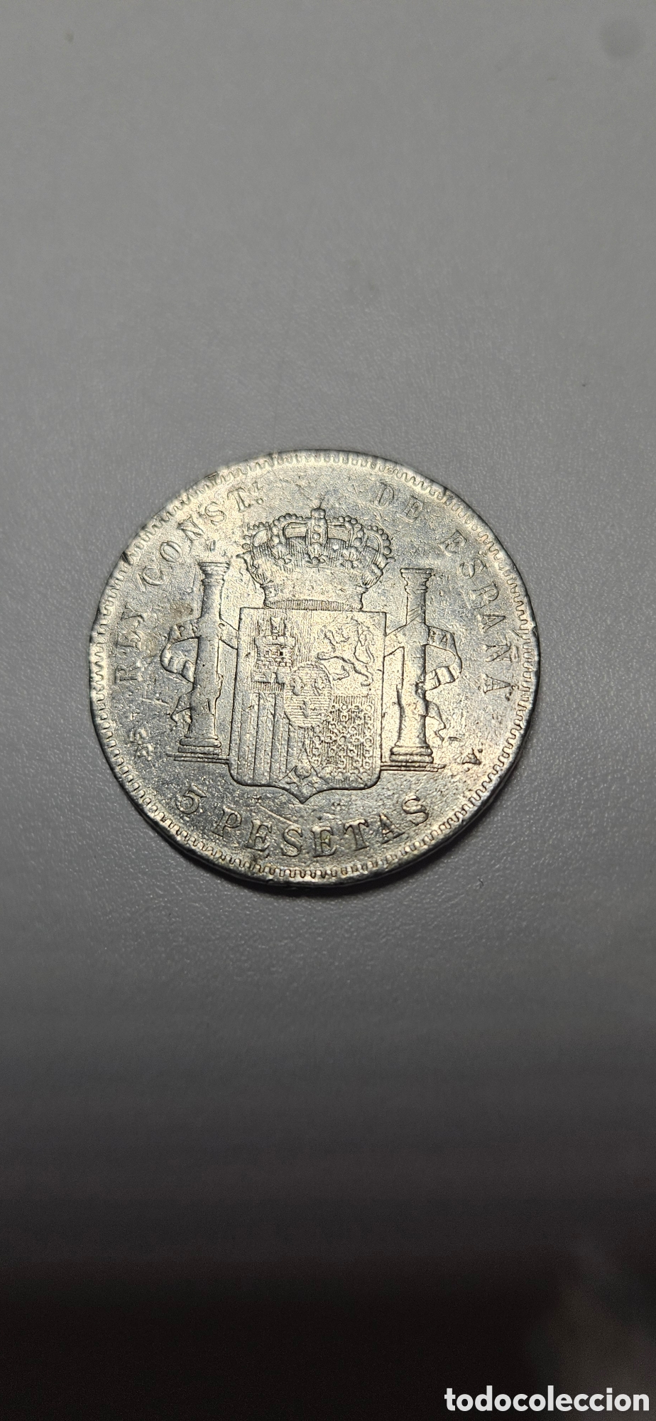 Material numism&aacute;tico: Moneda 5 pesetas Alfonso XIII 1987 - Foto 2