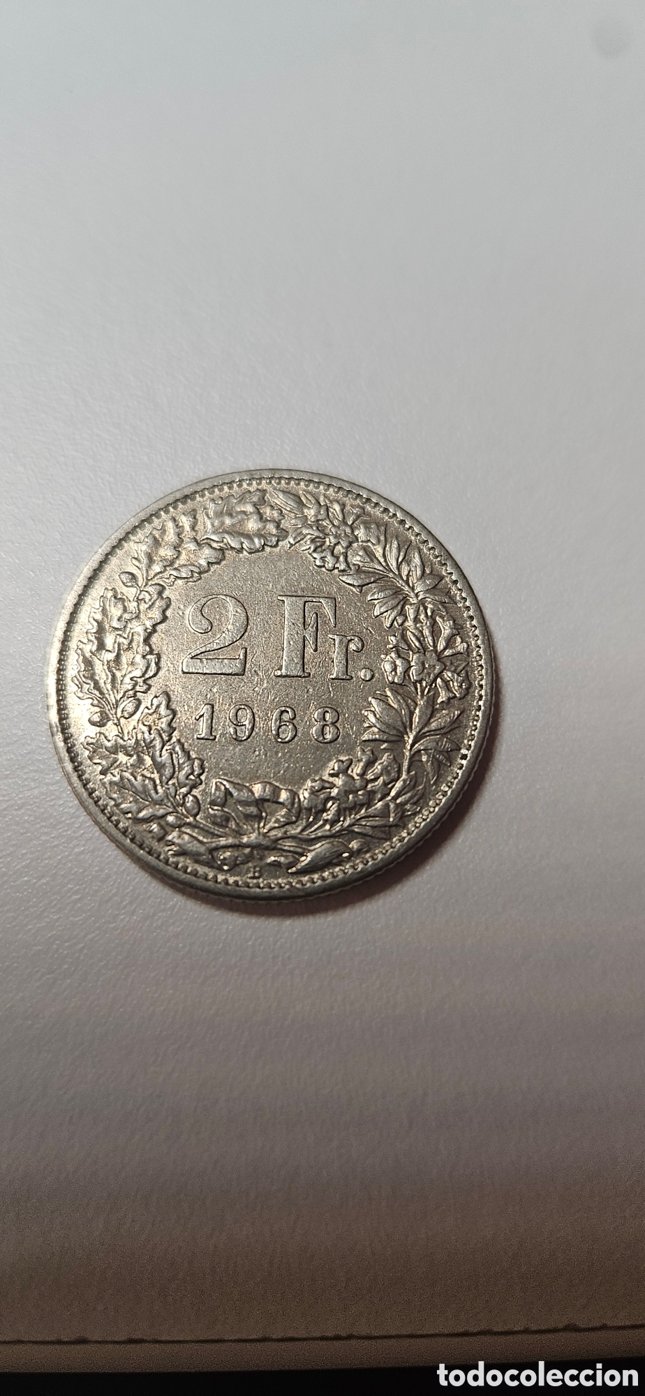 Material numism&aacute;tico: Moneda de 2 Frsncos Suiza 1968 - Foto 2