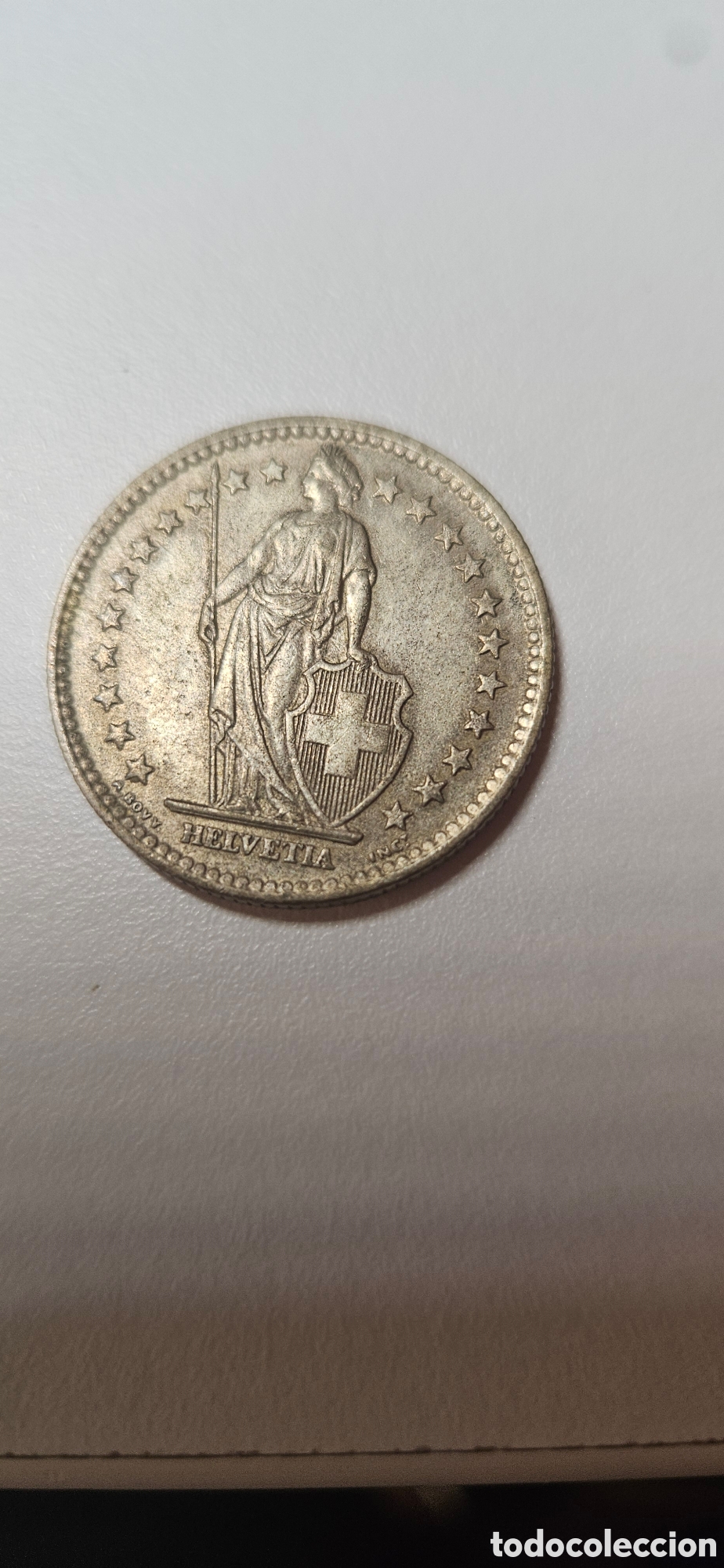 Material numism&aacute;tico: Moneda de 2 Frsncos Suizos 1963 - Foto 2
