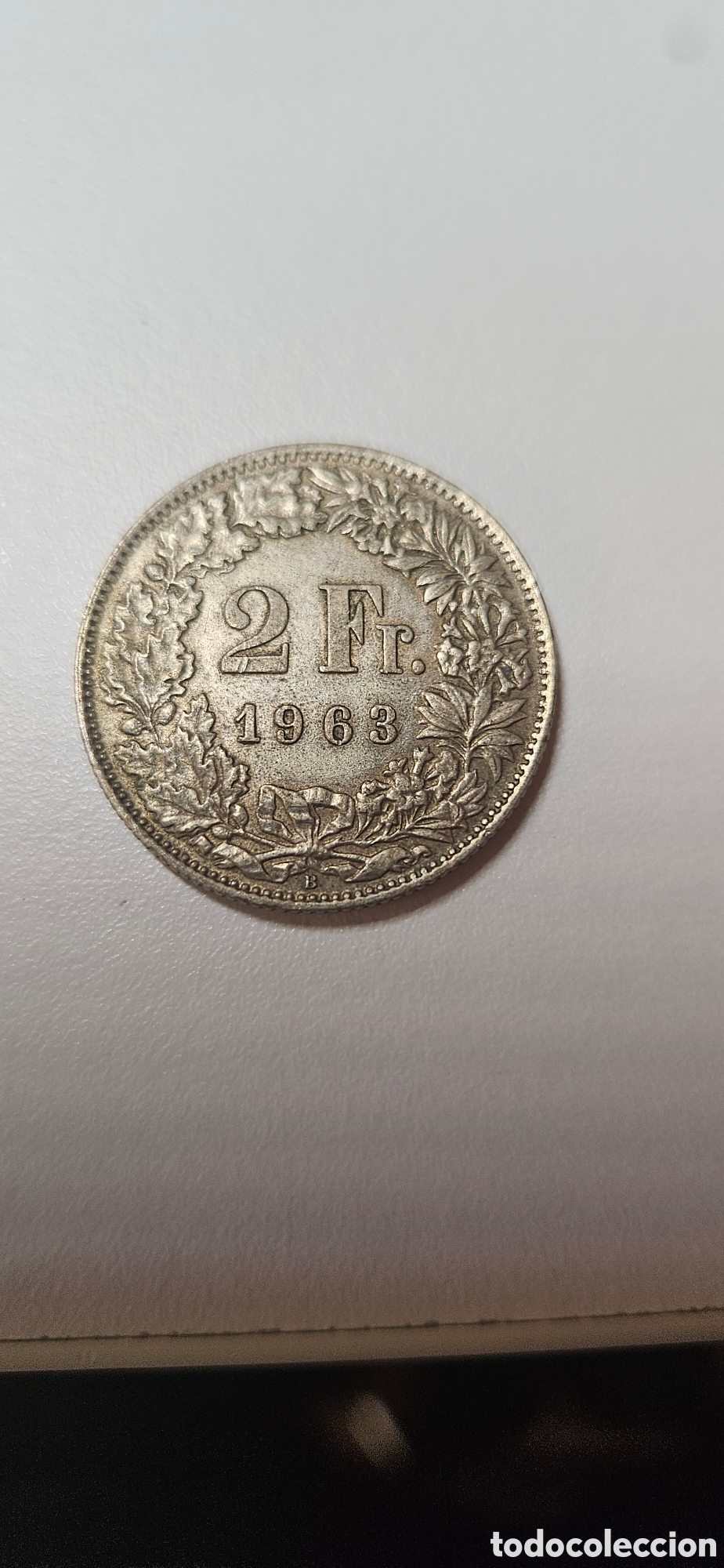 Material numism&aacute;tico: Moneda de 2 Frsncos Suizos 1963 - Foto 1