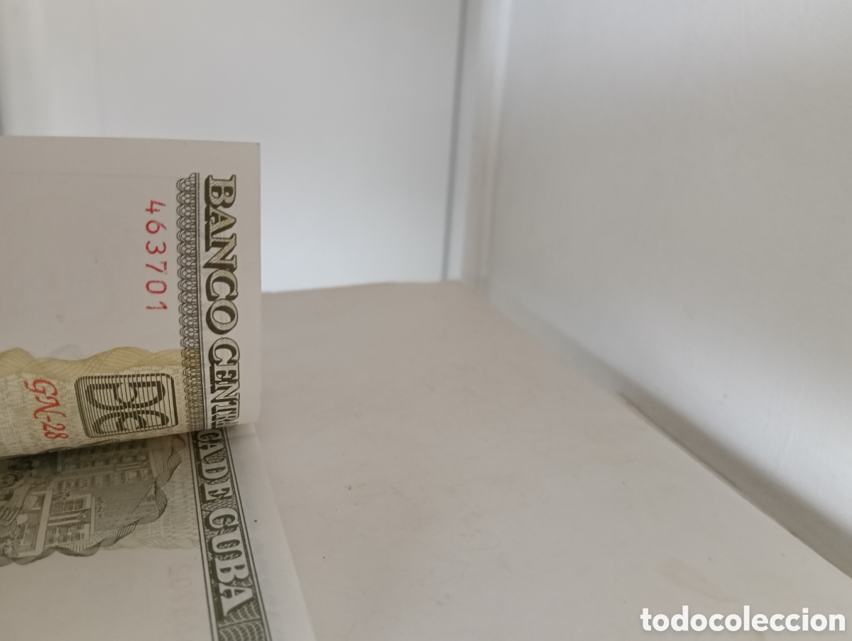 Material numism&aacute;tico: Fajo de 100 billetes 1 peso cuba - Foto 3