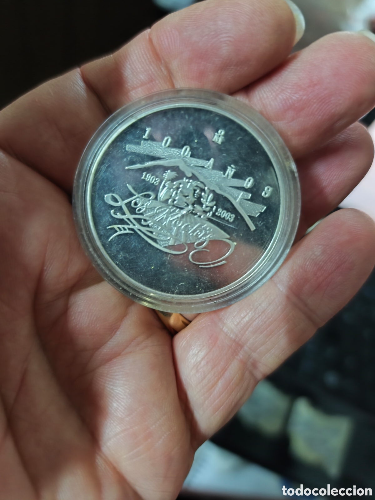 Material numism&aacute;tico: MONEDA AHOME CONMEMORATIVA 1903-2003 DE PLATA - Foto 5