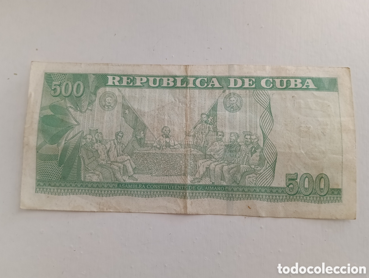 Material numism&aacute;tico: Billete de 500 pesos , Cuba - Foto 2