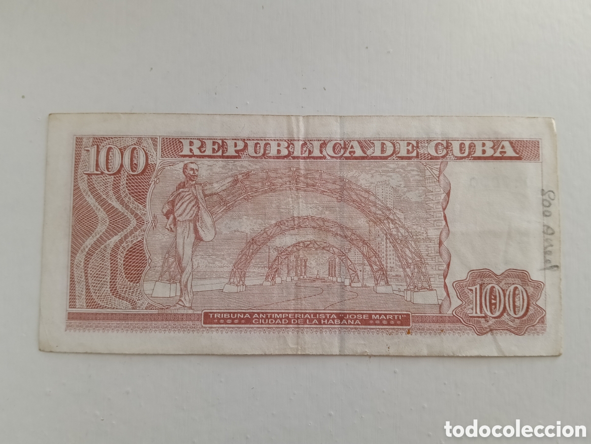 Material numism&aacute;tico: Billete de 100 pesos Cuba 2017 - Foto 2