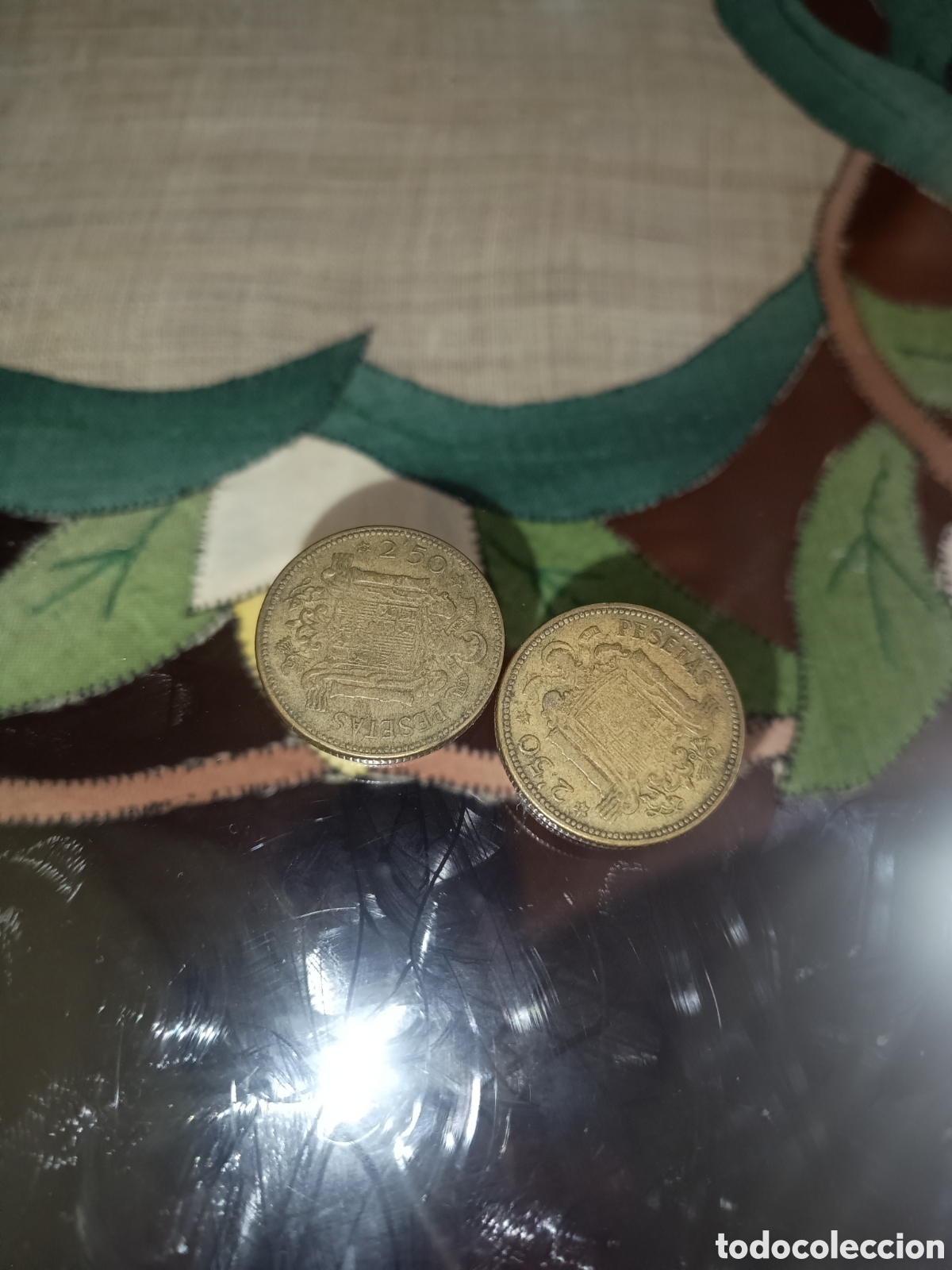 Material numism&aacute;tico: 2 monedas 2,5 pesetas 1953 - Foto 2
