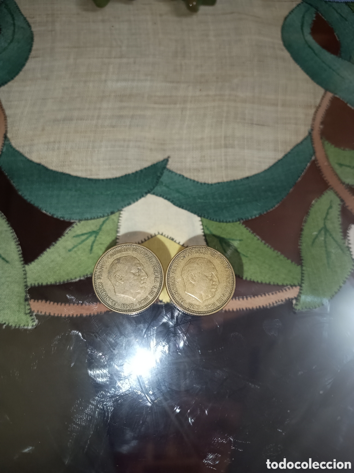 Material numism&aacute;tico: 2 monedas 2,5 pesetas 1953 - Foto 1